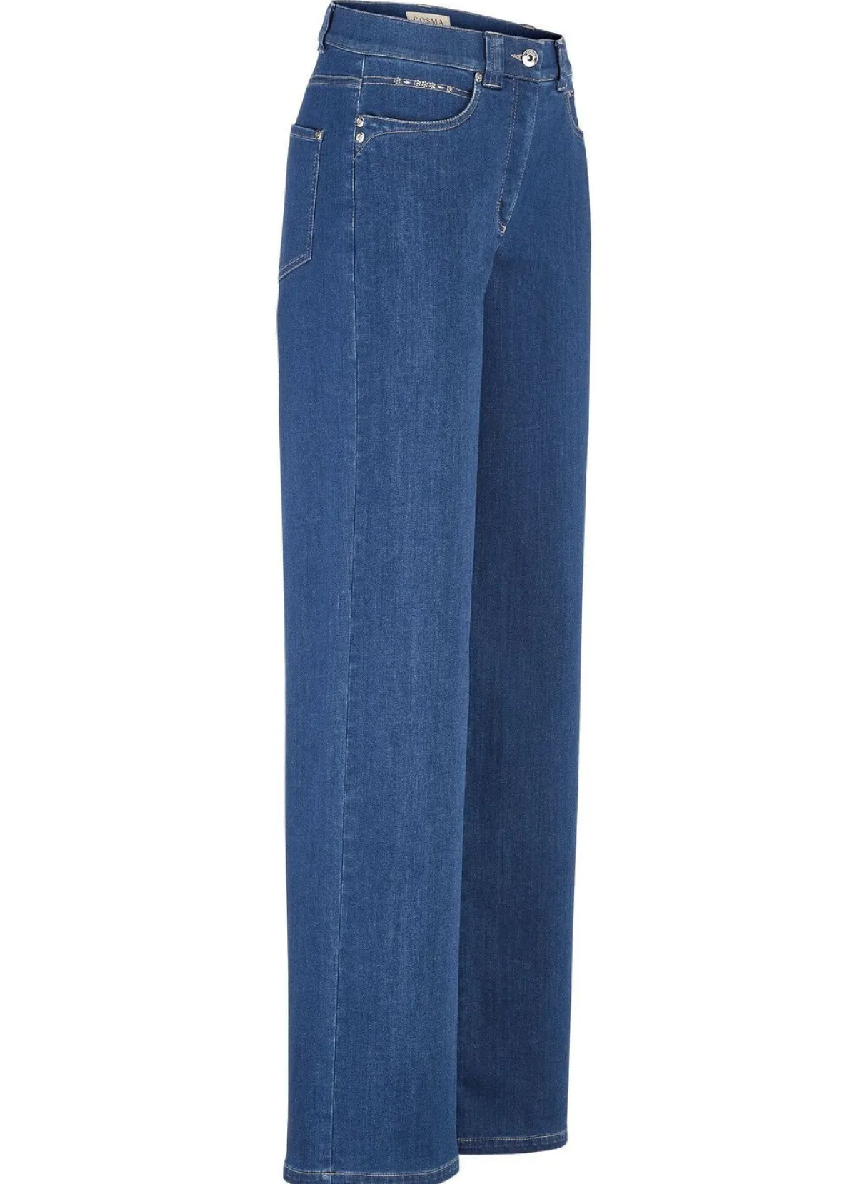 Clearance COSMA Jeans mit dezenter Strasszier JEANSBLAU