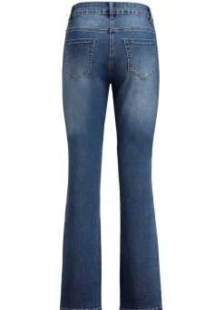 BADER Jeans mit leicht ausgestellter Beinweite DUNKELBLAU