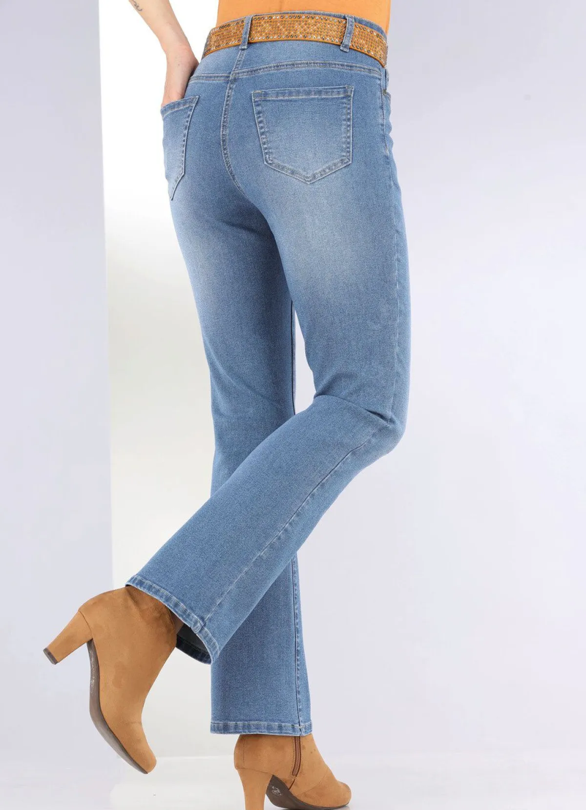 New BADER Jeans mit leicht ausgestellter Beinweite HELLBLAU