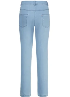 Outlet BADER Jeans mit schöner Stickerei HELLBLAU