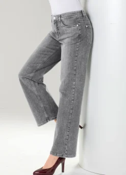 Hot BADER Jeans mit Stern-Details grau