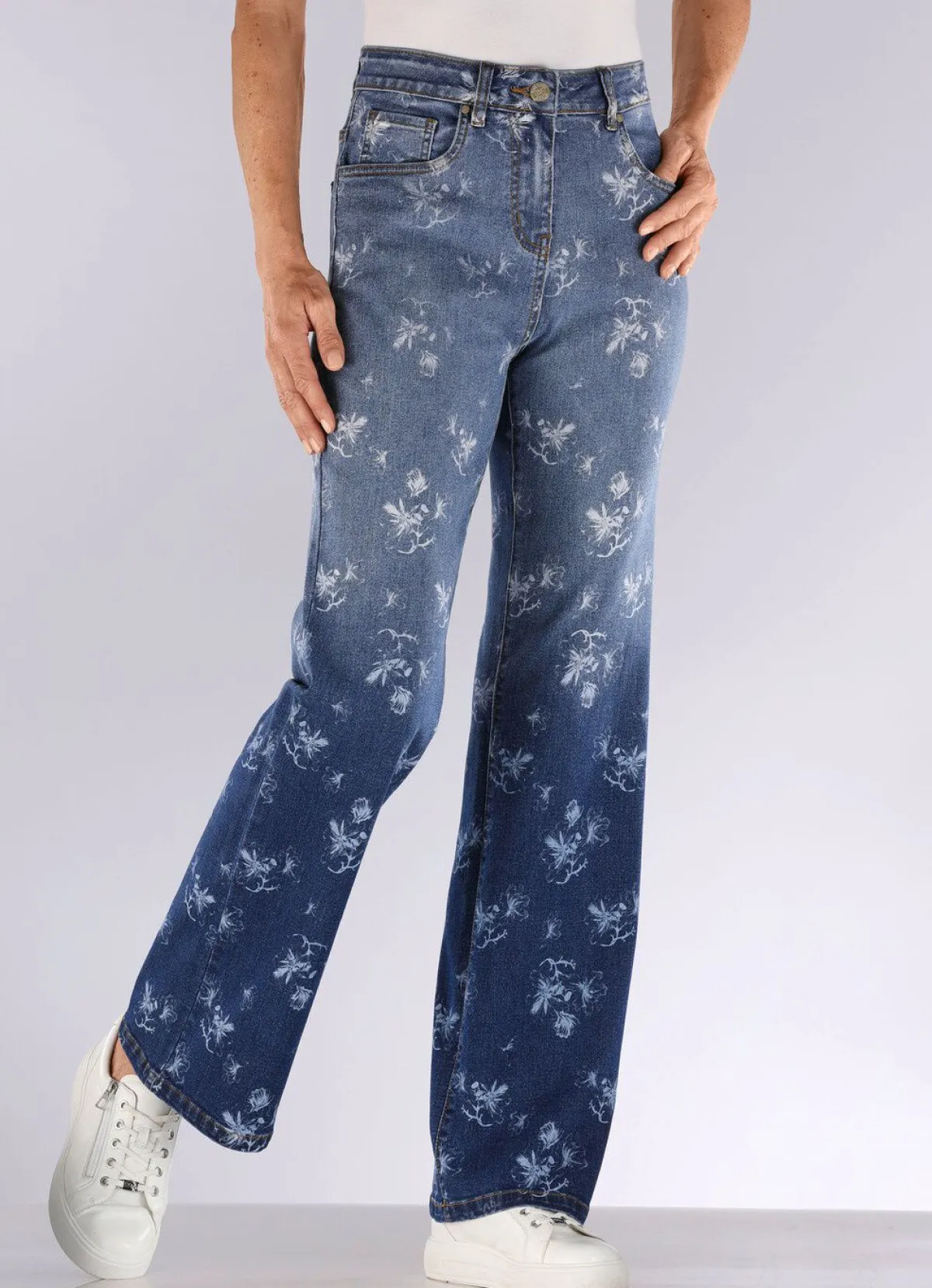 Online BADER Jeans mit tollem Farbverlauf JEANSBLAU