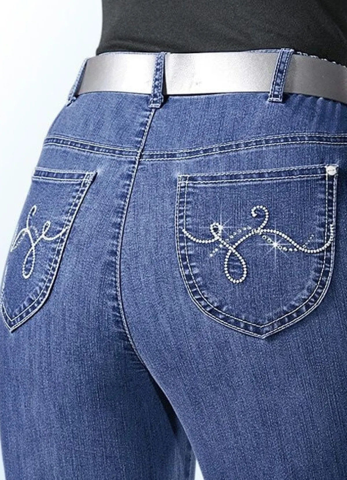 Best ASCARI Jeans mit weiterem Bundumfang JEANSBLAU