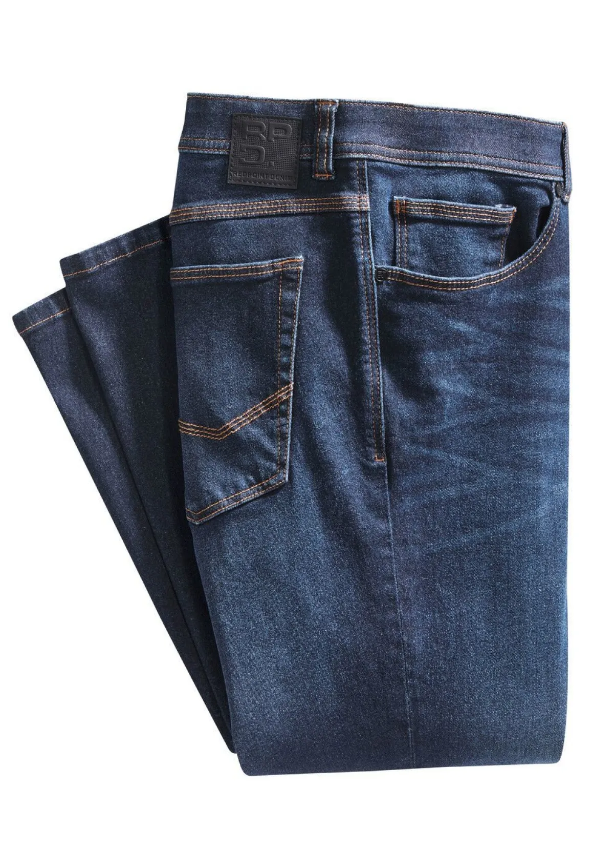 Outlet BADER Jeans von "Redpoint" mit Dehnbund in 4 Farben JEANSBLAU
