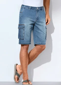 BADER Jeans-Bermudas mit Cargotaschen JEANSBLAU