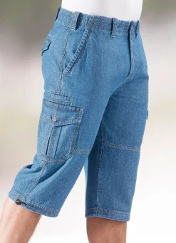 Discount BADER Jeans-Bermudas mit Cargotaschen in 3 Farben HELLJEANS