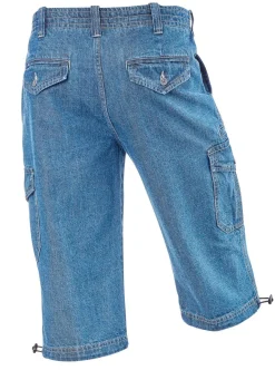 Discount BADER Jeans-Bermudas mit Cargotaschen in 3 Farben HELLJEANS