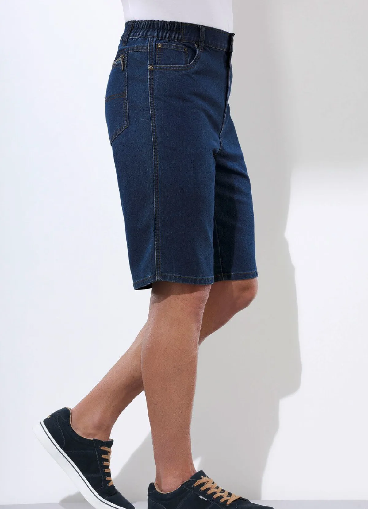 Outlet BADER Jeans-Bermudas mit Dehnbundeinsätzen in 3 Farben JEANSBLAU