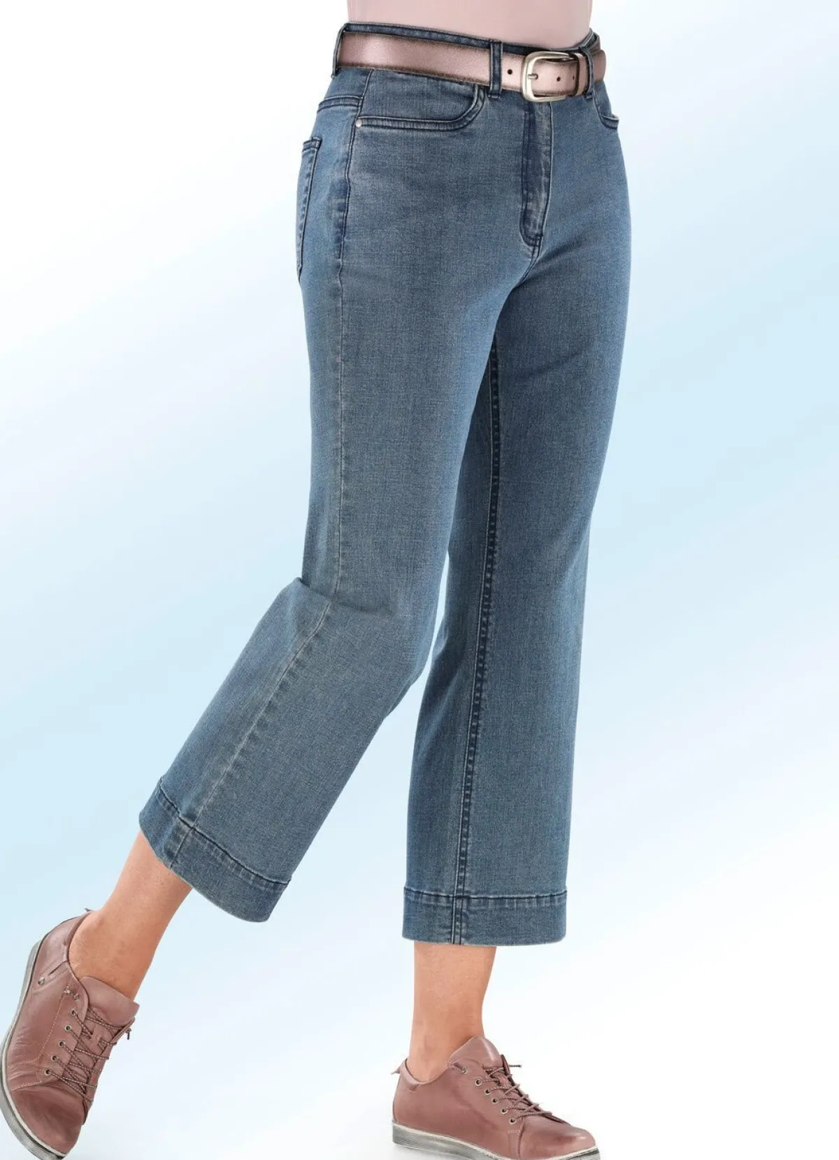 Outlet BADER Jeans-Culotte in 5-Pocket-Form JEANSBLAU