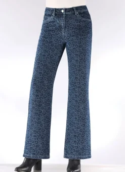 Sale BADER Jeans in aktueller Leo-Dessinierung DUNKELBLAU