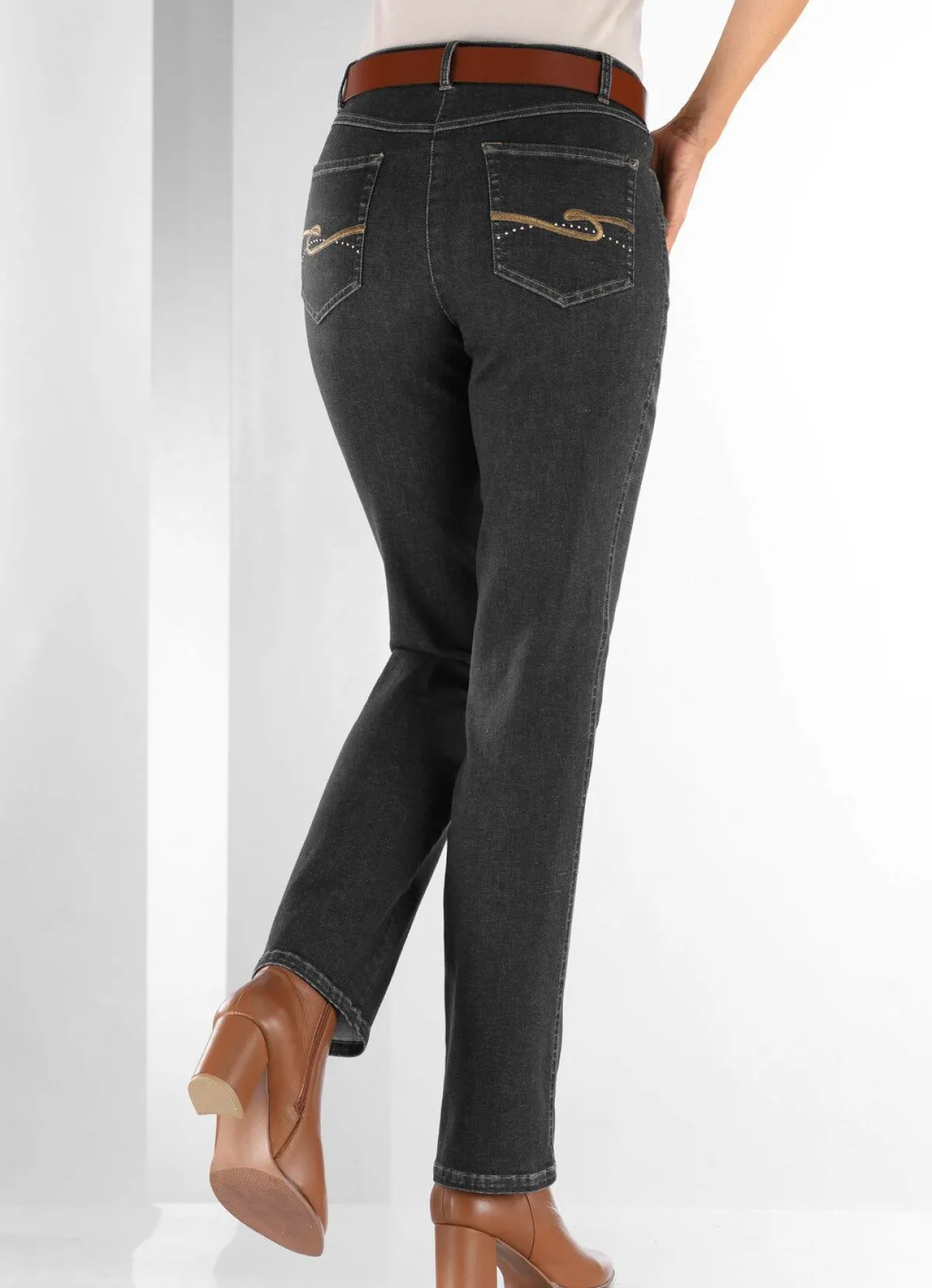 Best BADER Jeans in 4-Pocket-Form SCHWARZ