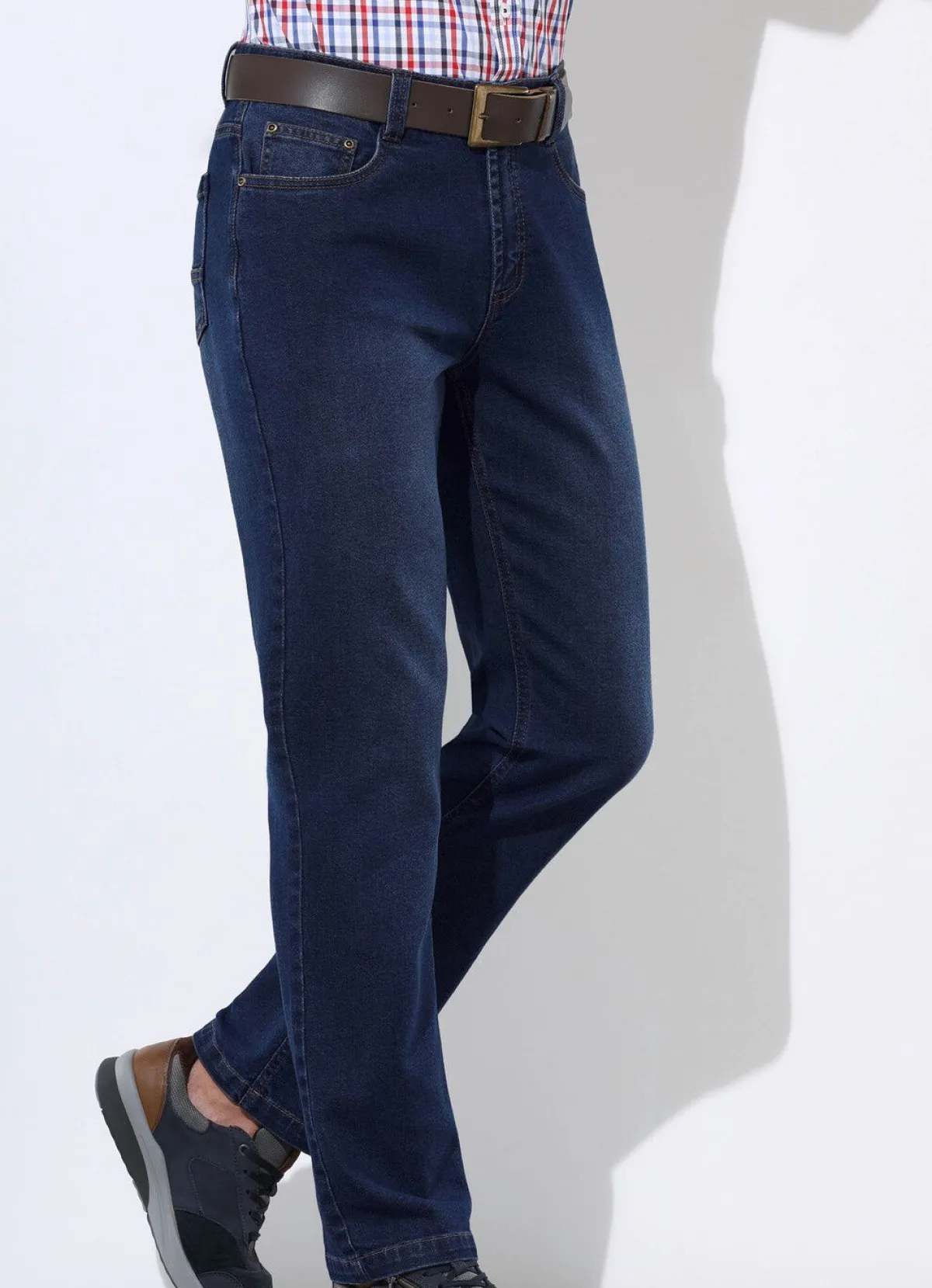 Outlet BADER Jeans in 5-Pocket Form in 3 Farben DUNKELJEANS