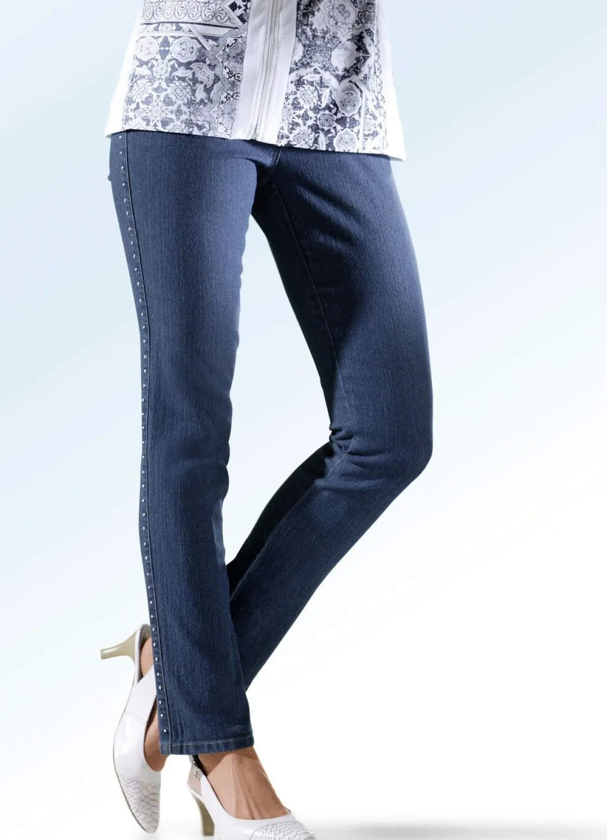 Hot BADER Jeans in Schlupfform JEANSBLAU