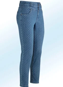 Sale BADER Jeans mit angesagter Punktedessinierung JEANSBLAU