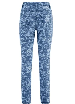 Clearance BADER Jeans mit Camouflage-Dessinierung BLAU-HELLBLAU