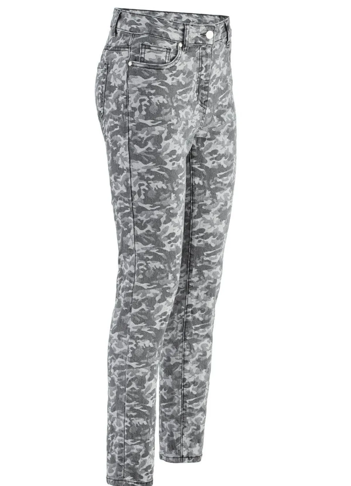 Outlet BADER Jeans mit Camouflage-Dessinierung ANTHRAZIT-GRAU