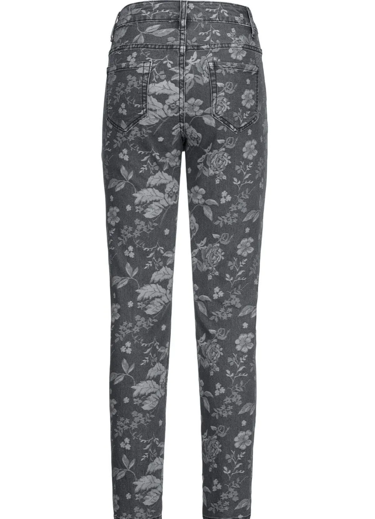 Online BADER Jeans mit floraler Dessinierung ANTHRAZIT-GRAU