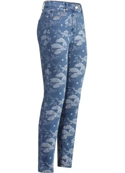 Sale BADER Jeans mit floraler Dessinierung JEANSBLAU-BLAU