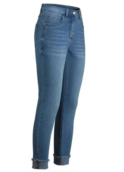 New BADER Jeans mit funkelndem Glitzersteinchenbesatz JEANSBLAU