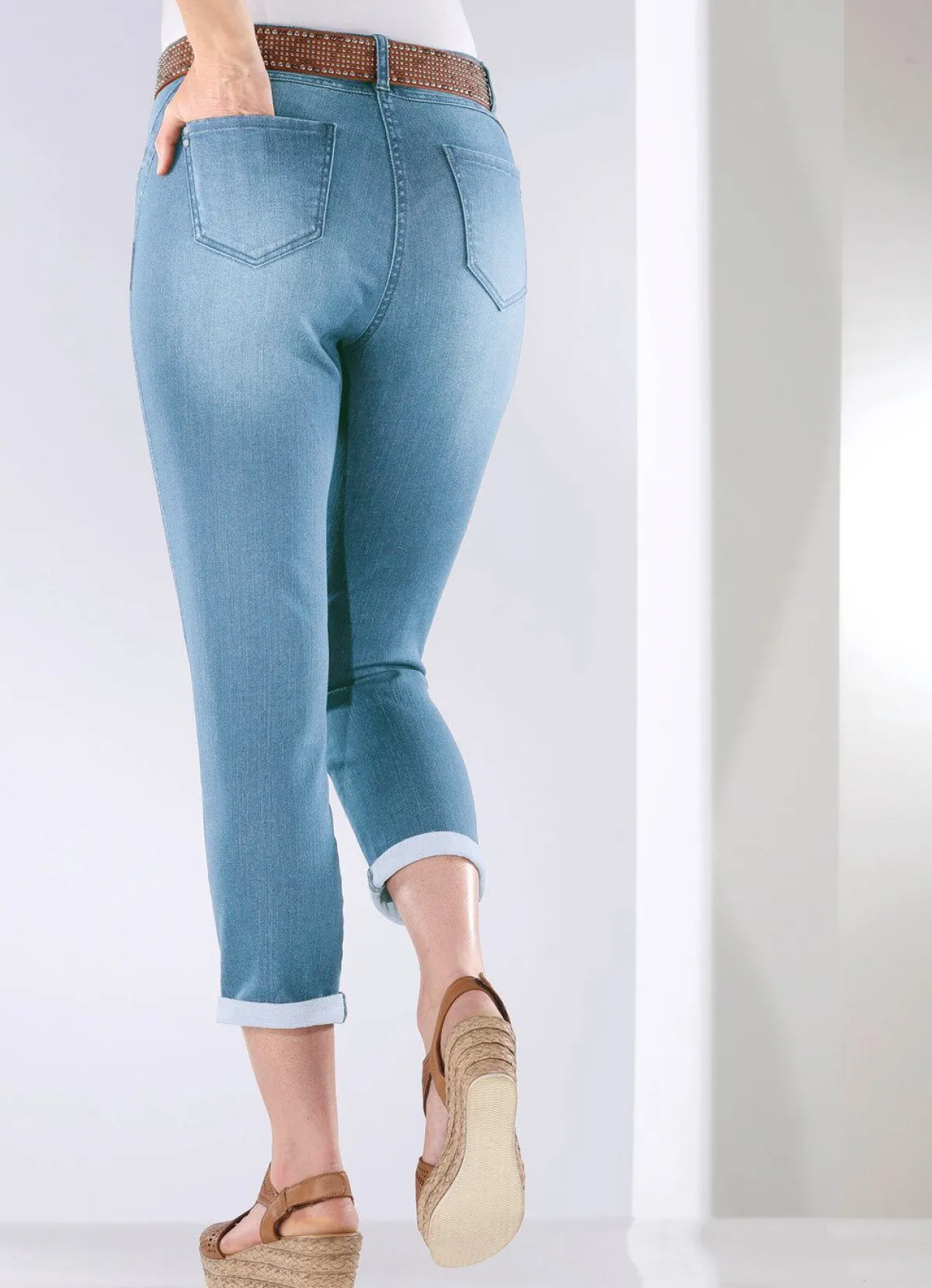 Sale BADER Jeans mit Push-up-Effekt HELLBLAU
