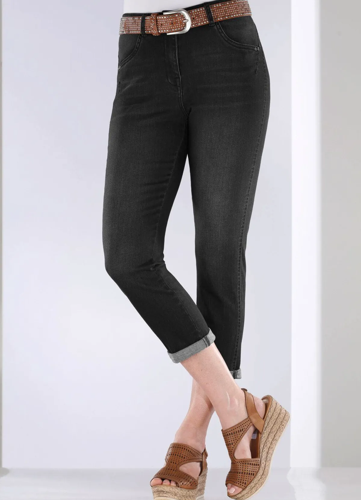 Best BADER Jeans mit Push-up-Effekt SCHWARZ