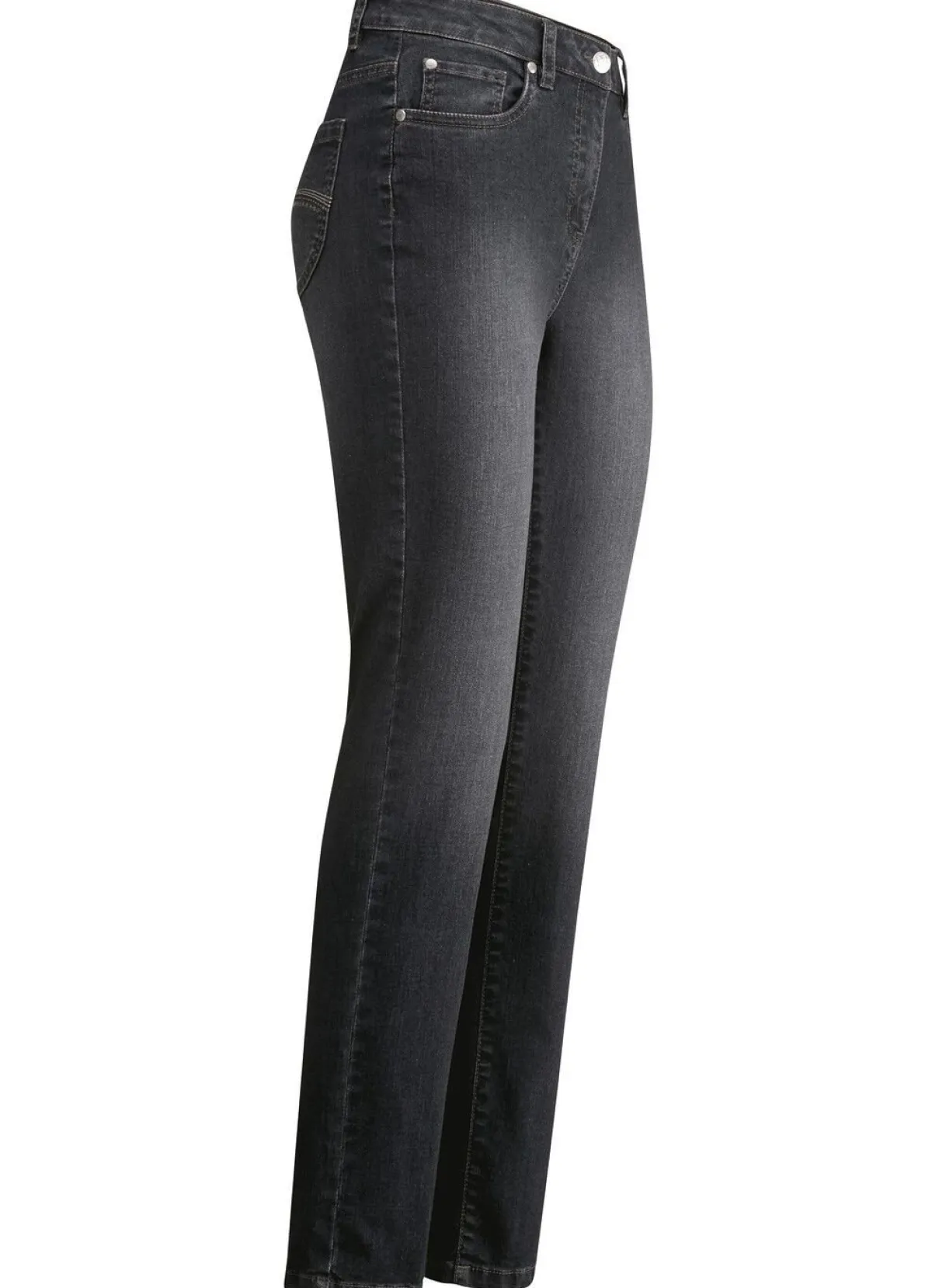 Clearance BADER Jeans mit schönen Stickereien und funkelnden Strassteinen GRAFIT