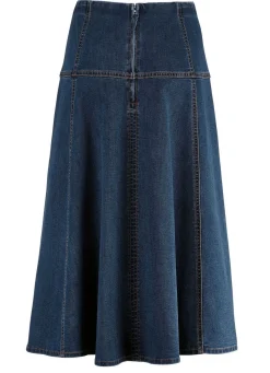 Outlet BADER Jeans-Rock mit kontrastfarbenen Teilungsnähten DUNKELBLAU