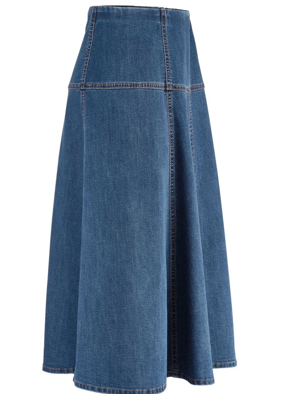 Discount BADER Jeans-Rock mit kontrastfarbenen Teilungsnähten JEANSBLAU