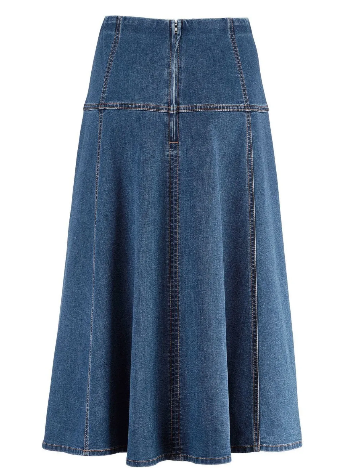 Discount BADER Jeans-Rock mit kontrastfarbenen Teilungsnähten JEANSBLAU