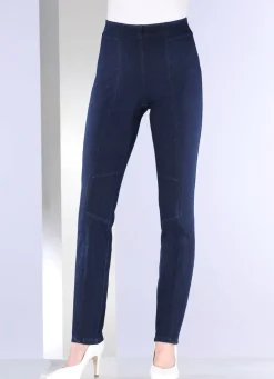 Online COSMA Jersey-Hose in Denim-Optik DUNKELBLAU