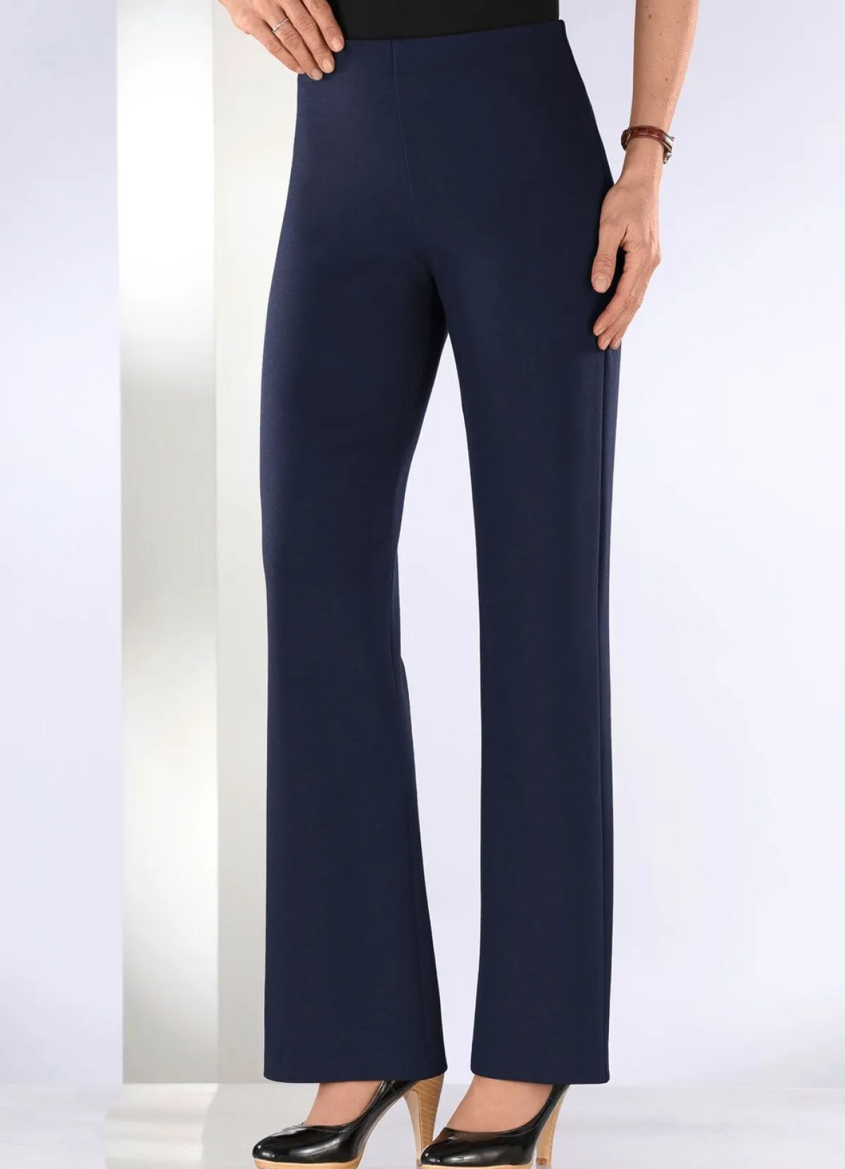 Best BADER Jerseyhose mit ausgestellter Fußweite MARINE