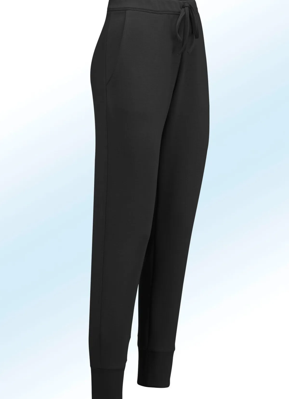Clearance KLAUS MODELLE MADE IN GERMANY Jerseyhose im stadttauglichen Joggpant-Style SCHWARZ