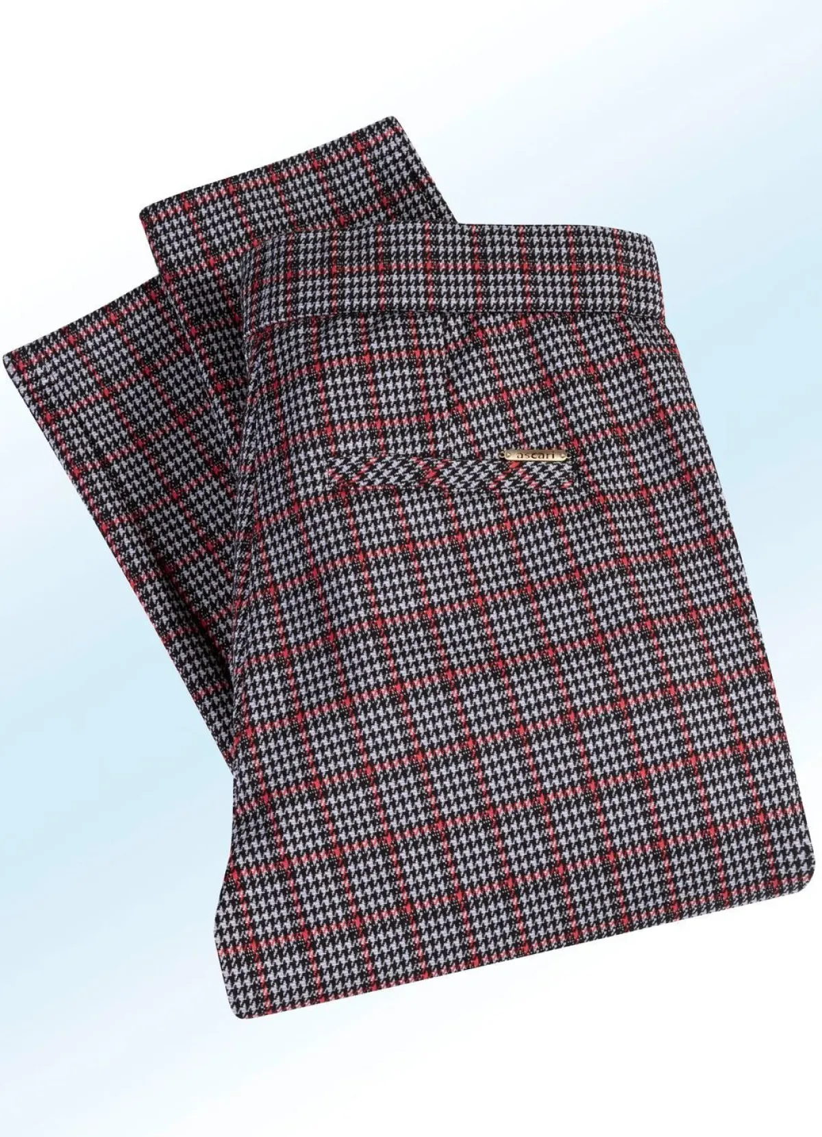 Clearance ASCARI Jerseyhose in aktuellen Karodessinierungen GRAU-SCHWARZ