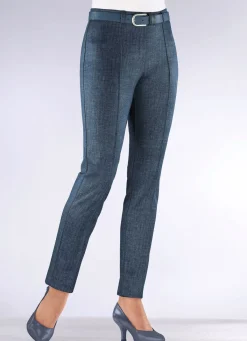 Clearance KLAUS MODELLE MADE IN GERMANY Jerseyhose in Schlupfform INDIGOBLAU MEL.