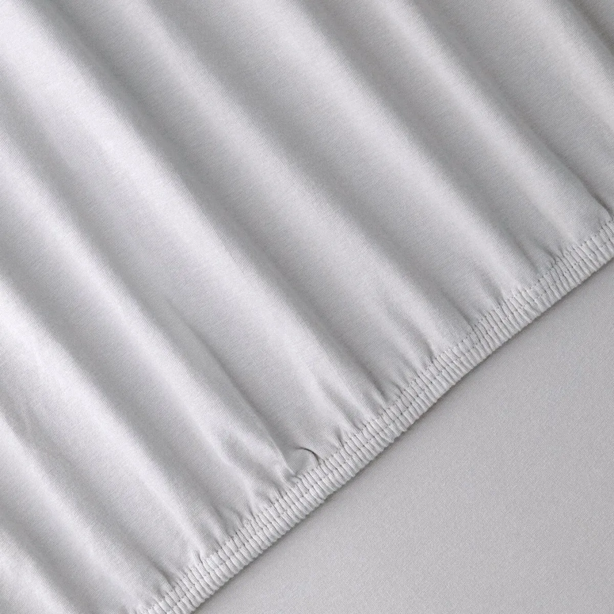 FLORELLA Jersey-Stretch-Elasthan-Spannbetttücher Deluxe in hochwertiger Qualität SILBER
