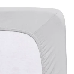 FLORELLA Jersey-Stretch-Elasthan-Spannbetttücher Deluxe in hochwertiger Qualität SILBER