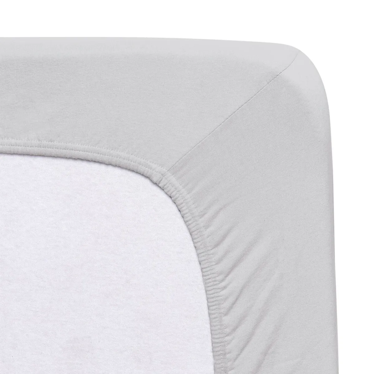 FLORELLA Jersey-Stretch-Elasthan-Spannbetttücher Deluxe in hochwertiger Qualität SILBER
