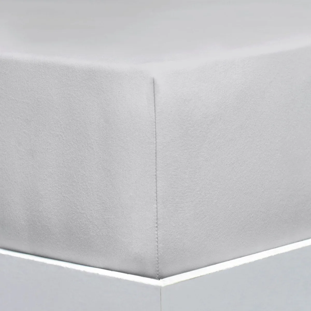 FLORELLA Jersey-Stretch-Elasthan-Spannbetttücher Deluxe in hochwertiger Qualität SILBER