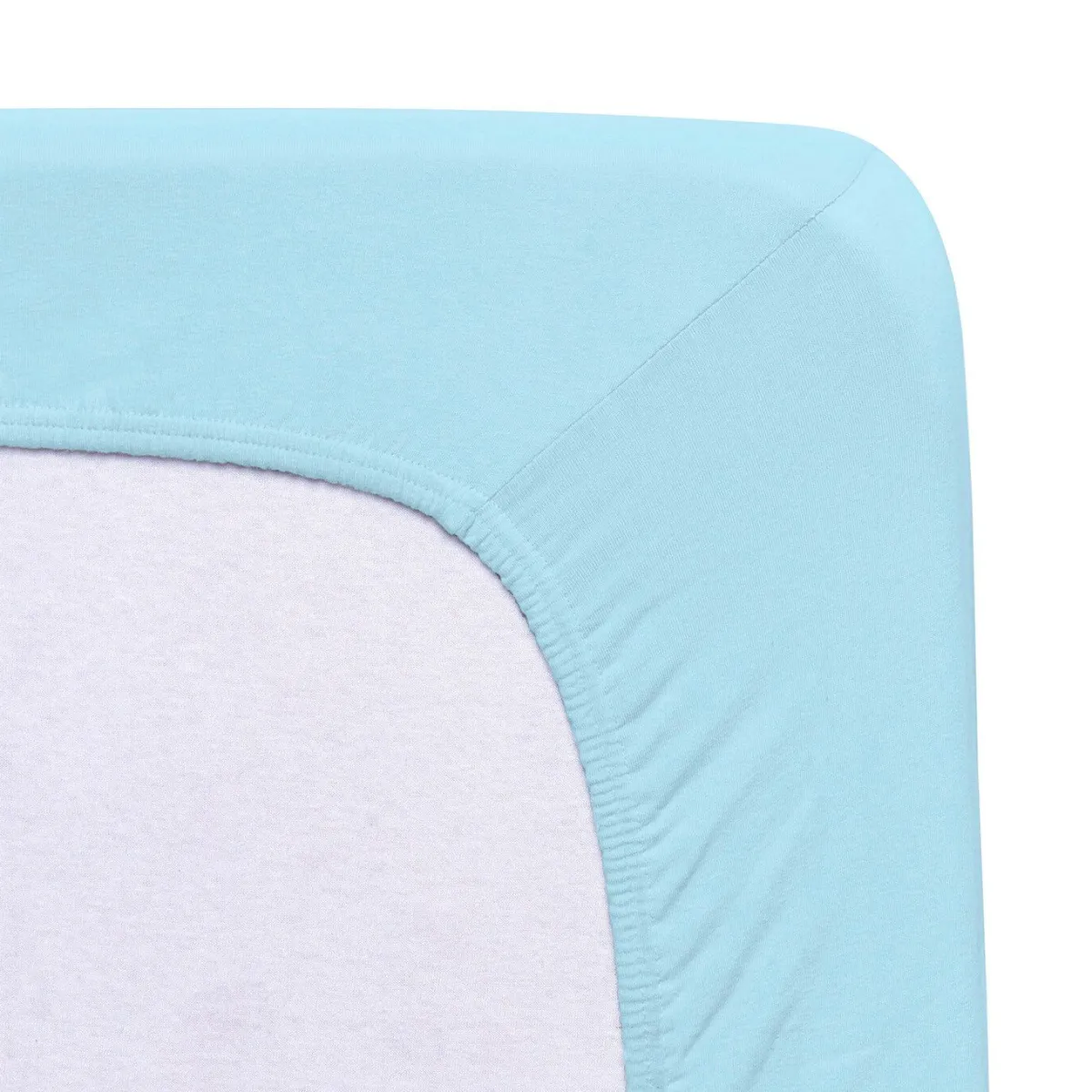 New FLORELLA Jersey-Stretch-Elasthan-Spannbetttücher Deluxe in hochwertiger Qualität BLAU