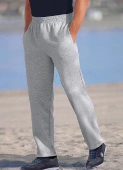 New BADER Jogginghose aus reiner Baumwolle in 5 Farben GRAU MELIERT
