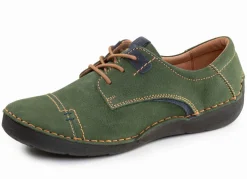 Sale JOSEF SEIBEL , klassische Damen-Schnürschuhe, Weite G, mit herausnehmbarem Fußbett GRÜN-MARINE