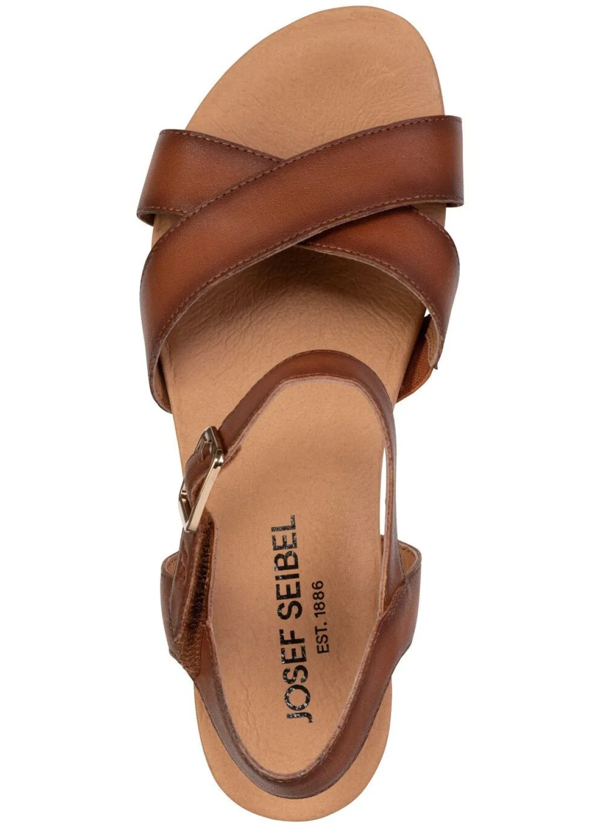 JOSEF SEIBEL , leichte Damen-Sandalen, Weite G, aus Leder CAMEL