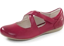 Hot JOSEF SEIBEL , schicke Damen-Spangenschuhe, Weite G, mit herausnehmbarem Fußbett KIRSCHROT