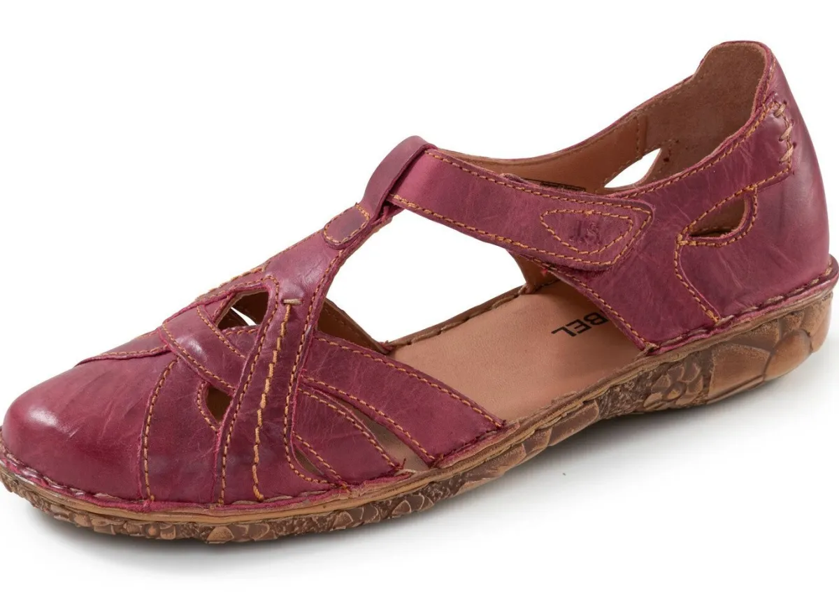 Sale JOSEF SEIBEL , sommerliche Damen-Sandalen, Weite G, mit Klettverschluss BEERE