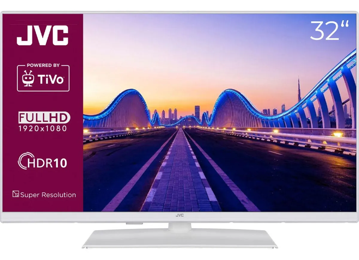 Discount JVC LED-Fernseher mit 3-fach HD-Receiver WEISS