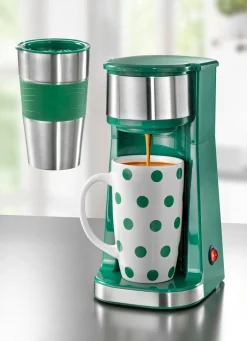 Online BADER Kaffeemaschine Inkl. Thermo- und Keramikbecher GRÜN