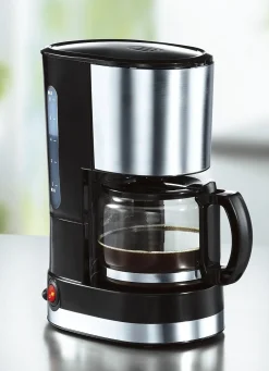 Discount COFFEEMAXX Kaffeemaschine mit Permanentfilter EDELSTAHL/SCHW.