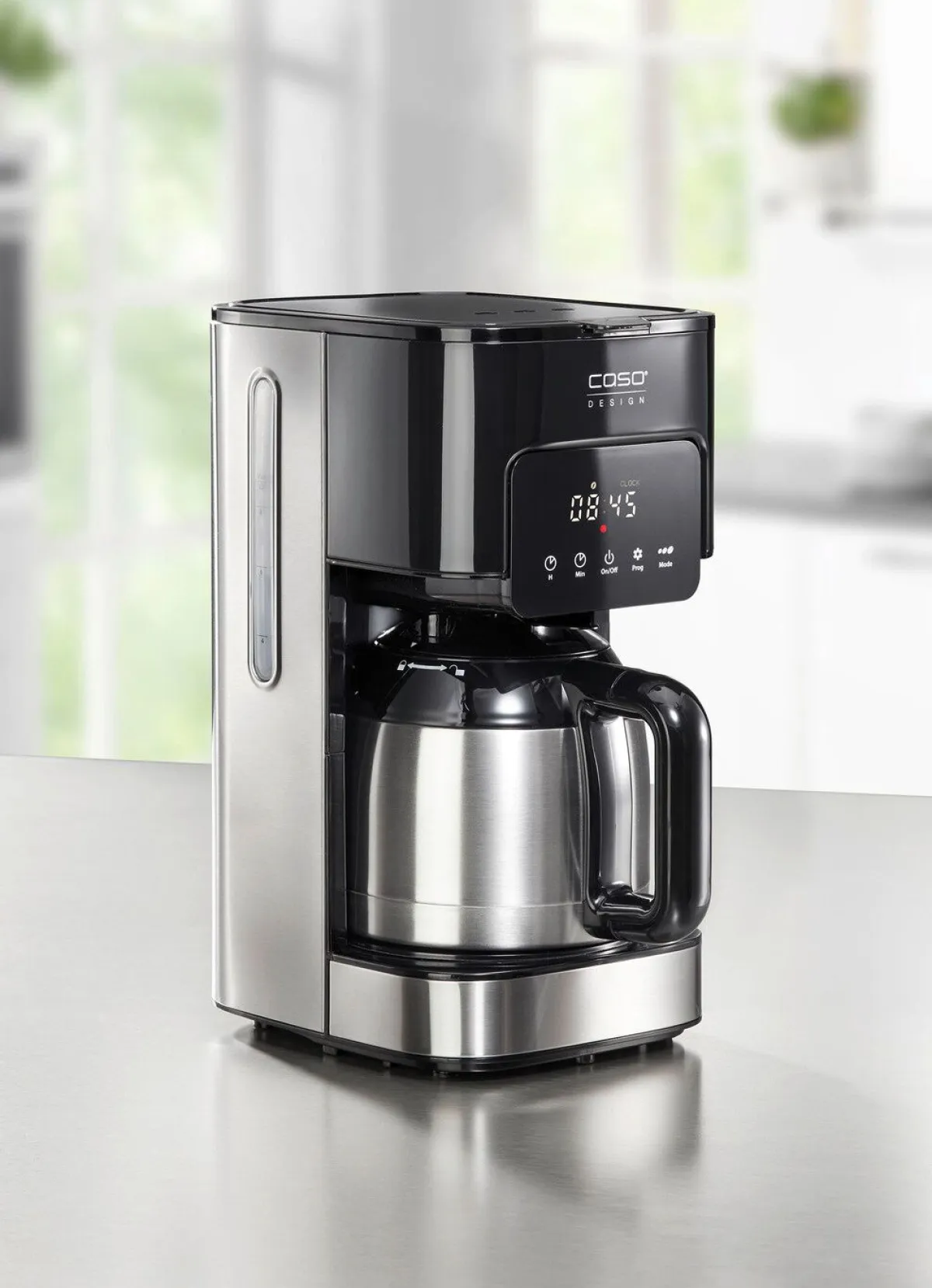 Best CASO Kaffeemaschine mit Thermokanne SCHWARZ-SILBER