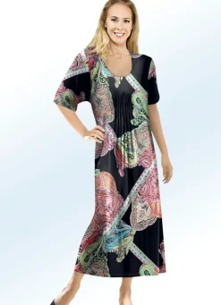 Best KLAUS MODELLE MADE IN GERMANY Kaftan in Schlupfform SCHWARZ-BUNT