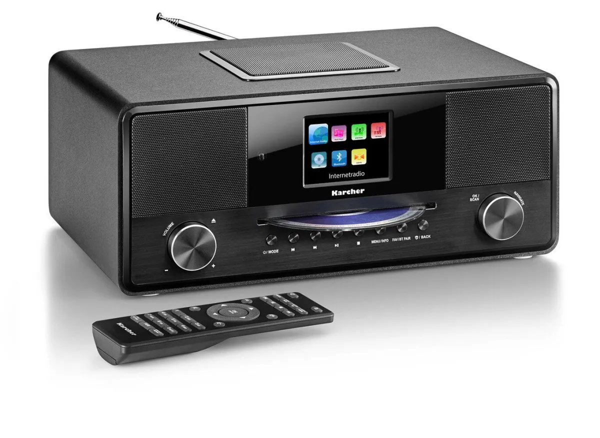Outlet KARCHER "" Internetradio mit CD-Spieler SCHWARZ